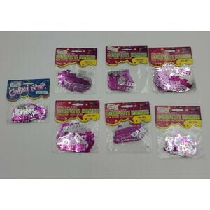 Personalized Name Confetti Kelsey 7 Packs Pink & Silver